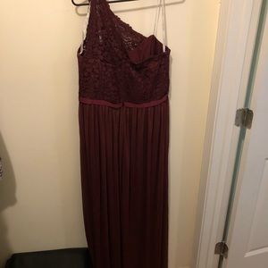 David’s Bridal one shoulder evening dress